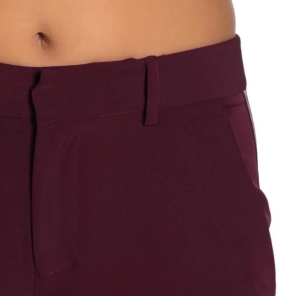 Laundry By Shelli Segal Womens Side Stripe Trousers in Wine Tasting Size 12 - Picture 4 of 13
